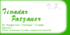 tivadar patzauer business card